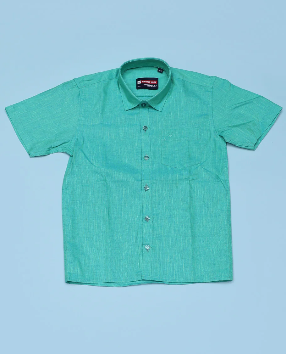 Blue cotton shirt with contrast dhoti (Luxurious boy) - Image 30