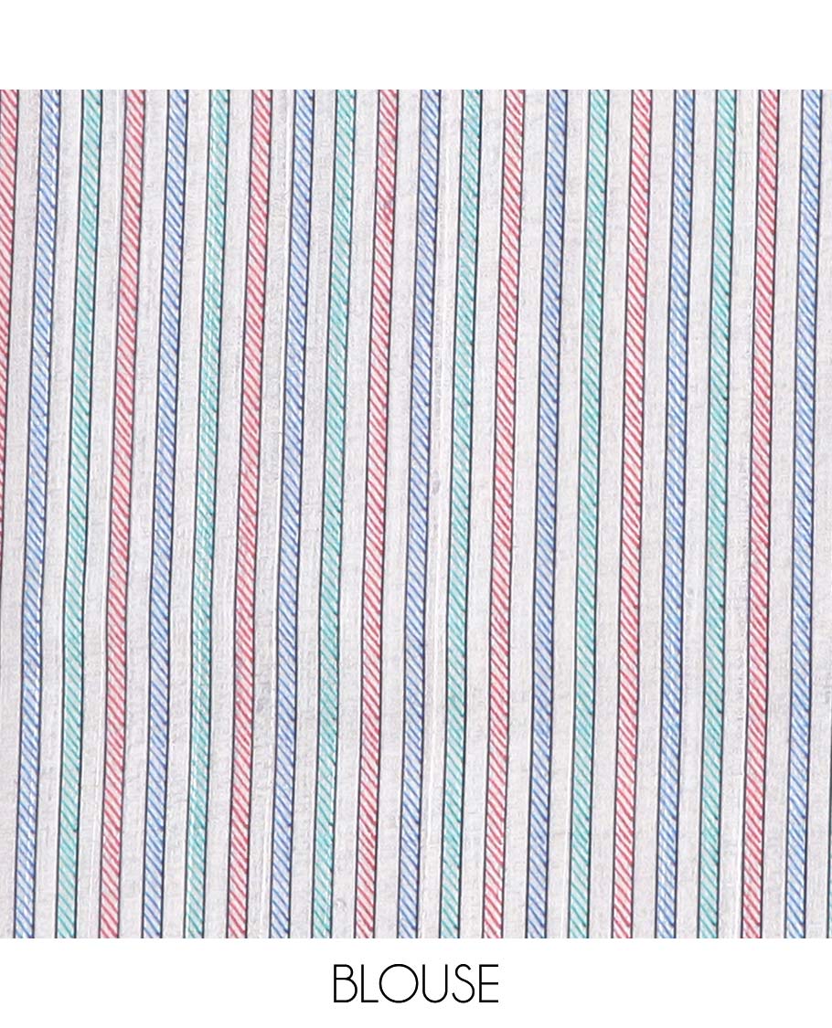 Green plain semi-banaras tussar saree, contrast vidarbha border & pallu of Madhubani print - Image 9