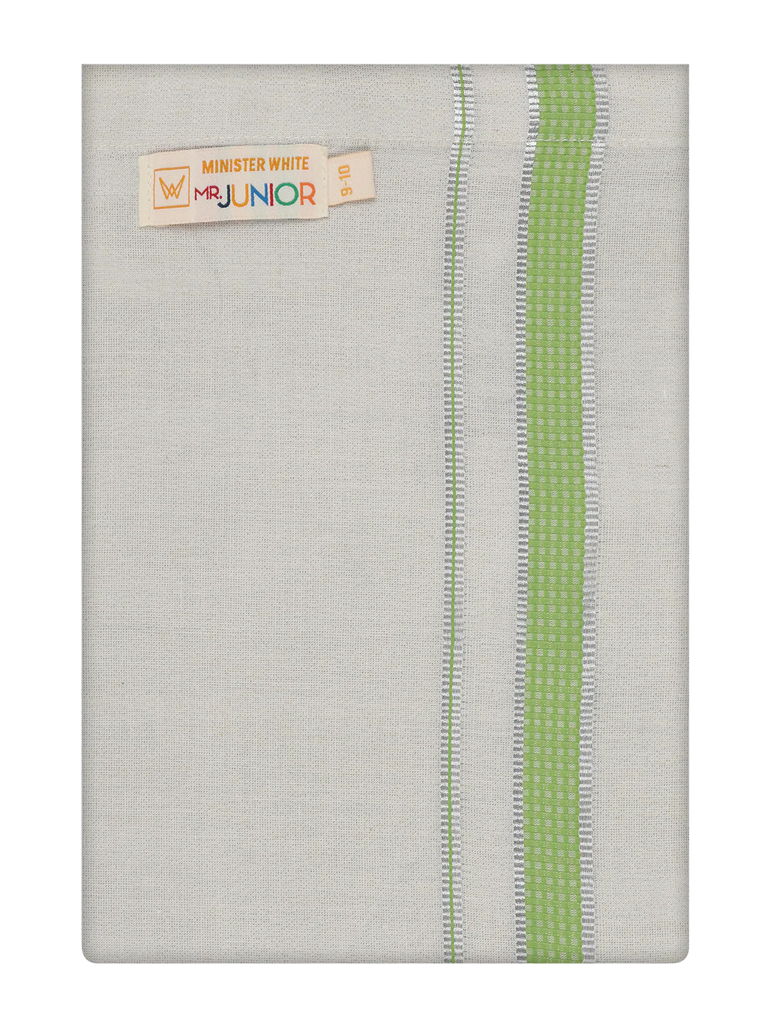 Kids Cotton Light Green Shirt with Tissue Matching Border Dhoti Combo Skillful Boy - Image 7