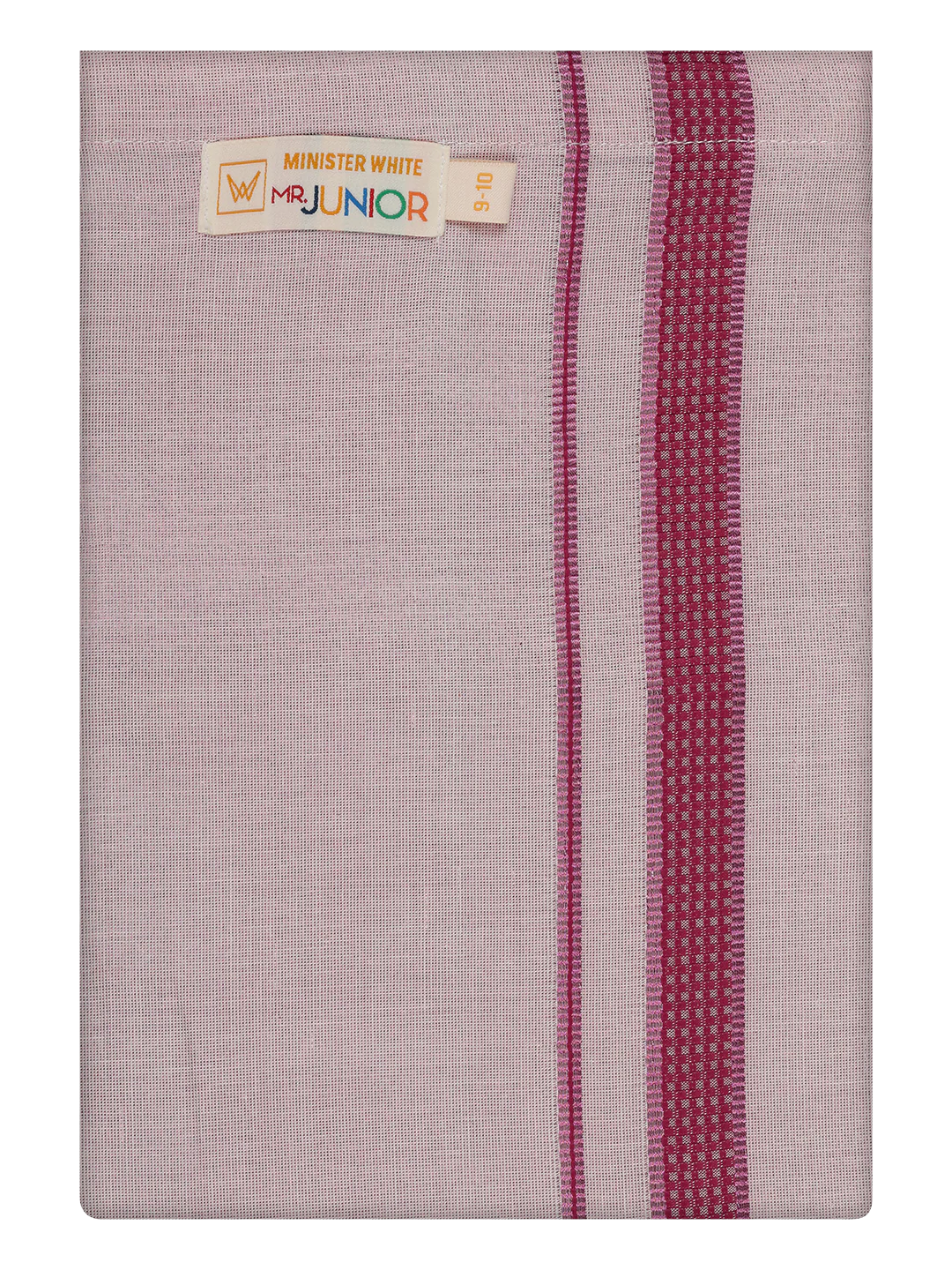 Kids Cotton Magenta Shirt with Tissue Matching Border Dhoti Combo Skillful Boy - Image 7