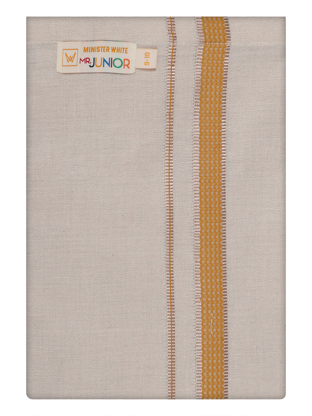 Kids Cotton Mustard Shirt with Tissue Matching Border Dhoti Combo Skillful Boy - Image 5