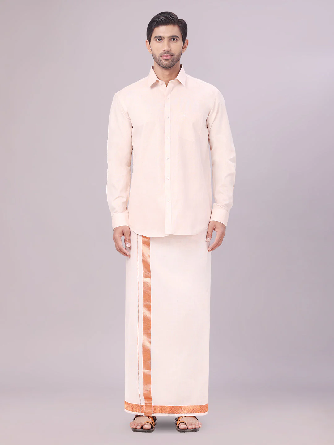 Tissue Shirt and Dhoti Combo