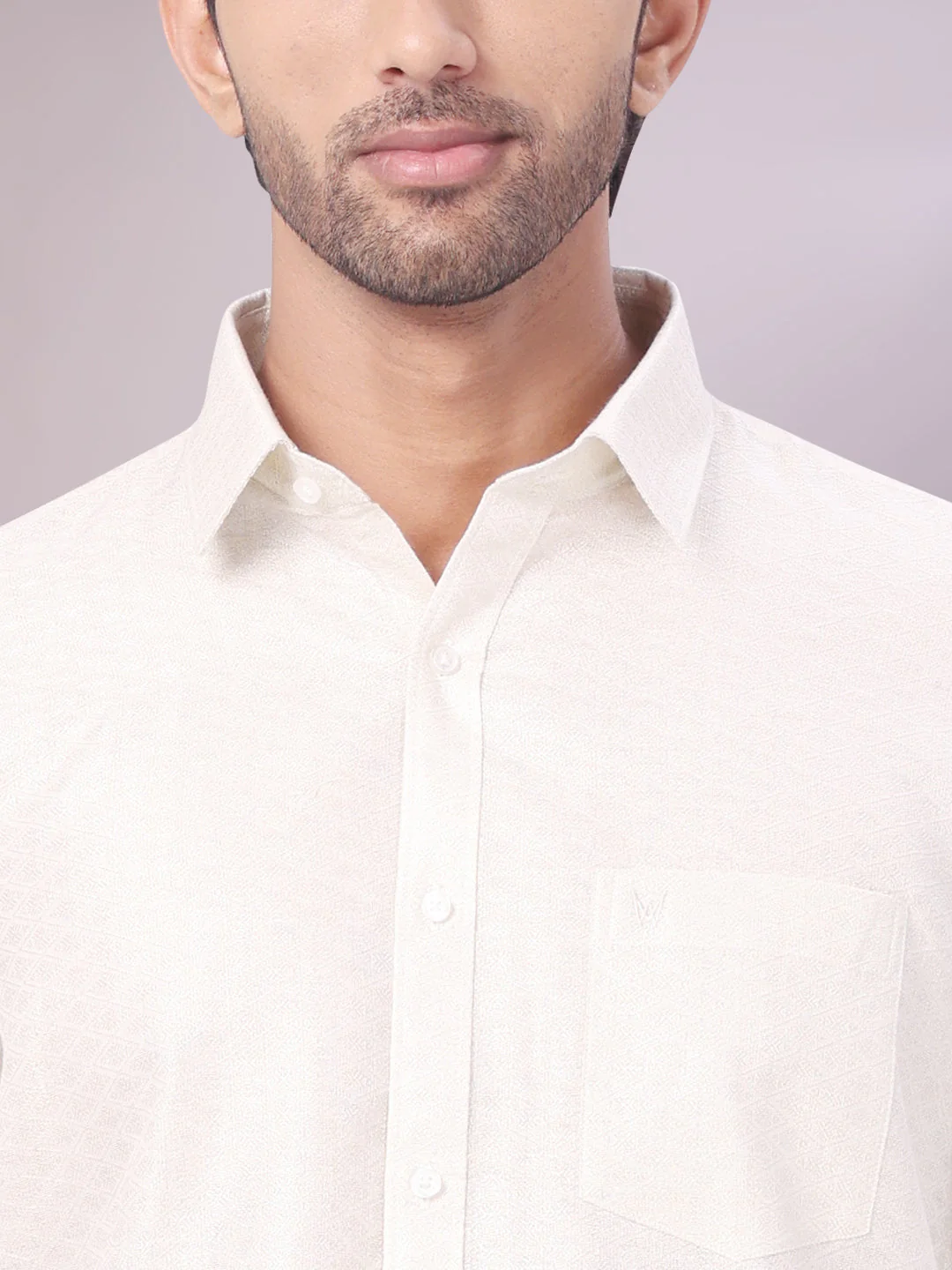 Mens Water Tissue Jacquard Shirt with Matching Dhoti Combo Zeus - Image 5