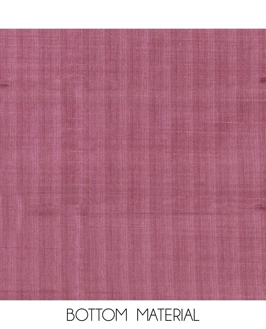 Onion pink semi-tussar material chudidar set,geometric & kantha print top,heathered plain bottom & dupatta of geometric & floral print - Image 5